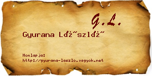 Gyurana László névjegykártya